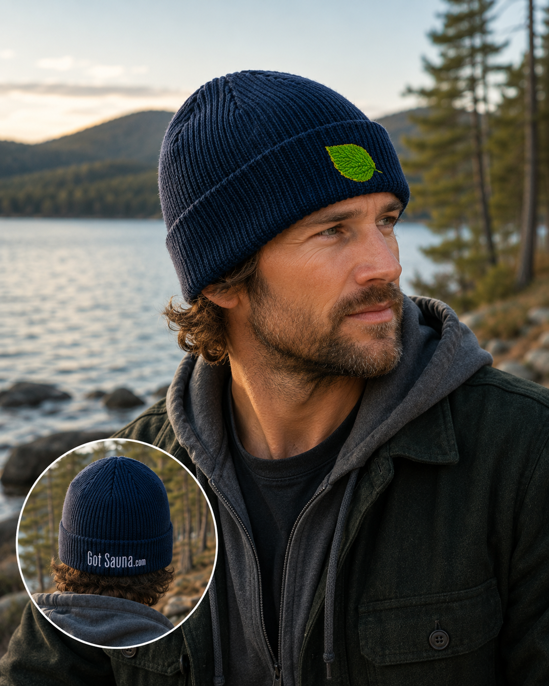 Got Sauna® Heritage Knit Blue Beanie