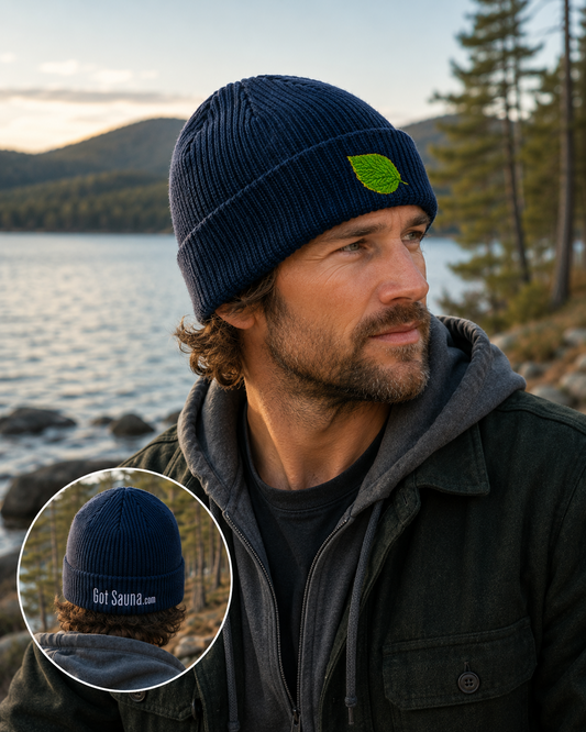Got Sauna® Heritage Knit Blue Beanie