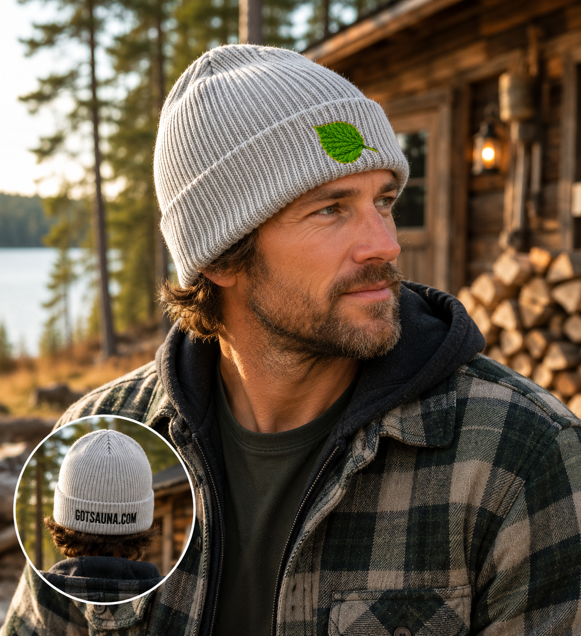 Got Sauna® Heritage Knit Grey Beanie