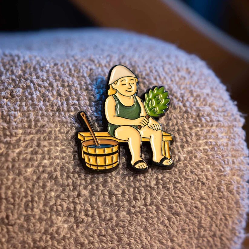 Sauna Woman Pin